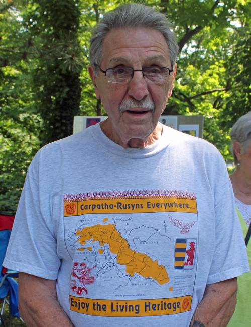 John Krenisky with Rusyn shirt